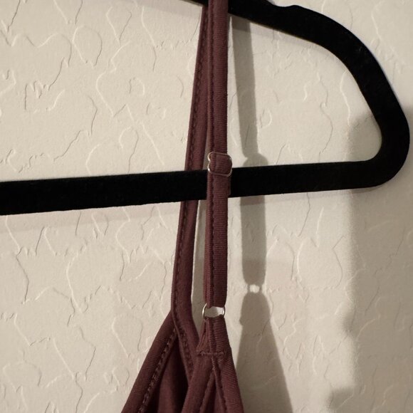 Brown Spaghetti Strap Wide-Leg Jumpsuit | Pockets | Size Unknown (Fits like XL) - Picture 3 of 3